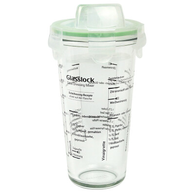 Glasslock, Shaker mit Salat-Dressing-Beschriftungen, transparentem Deckel, 450ml (PC-318-SD)