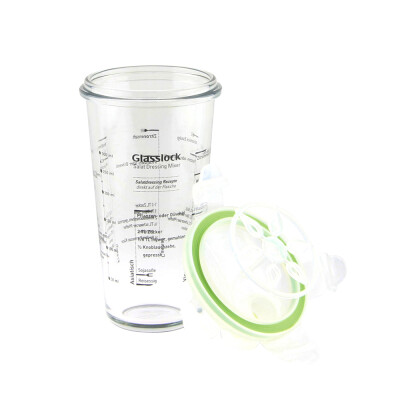 Shaker with Salat-dressing-printings, transparent lid, 450ml (PC-318-SD)