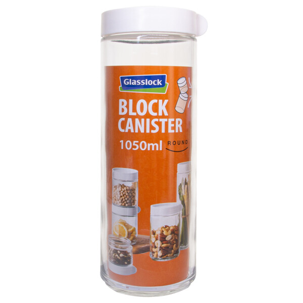 Block Canister round, 1050ml grey (IP-609)