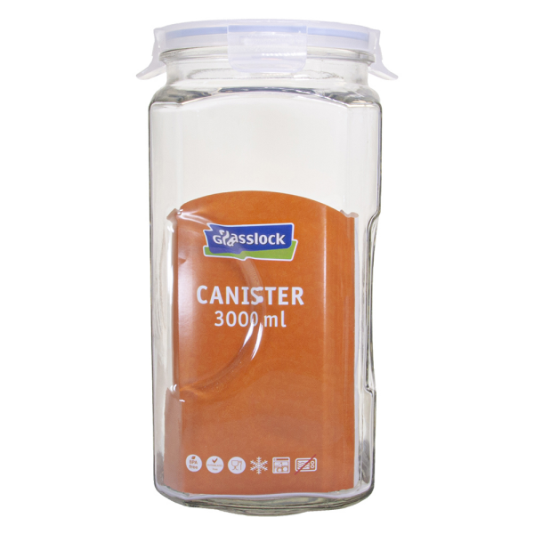 Glasslock food container - Big Canister, 3000ml (IP592)