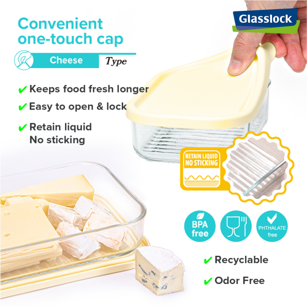 Glasslock Frischhaltedose, Cheese Type, 480ml (MCRB-048NF)
